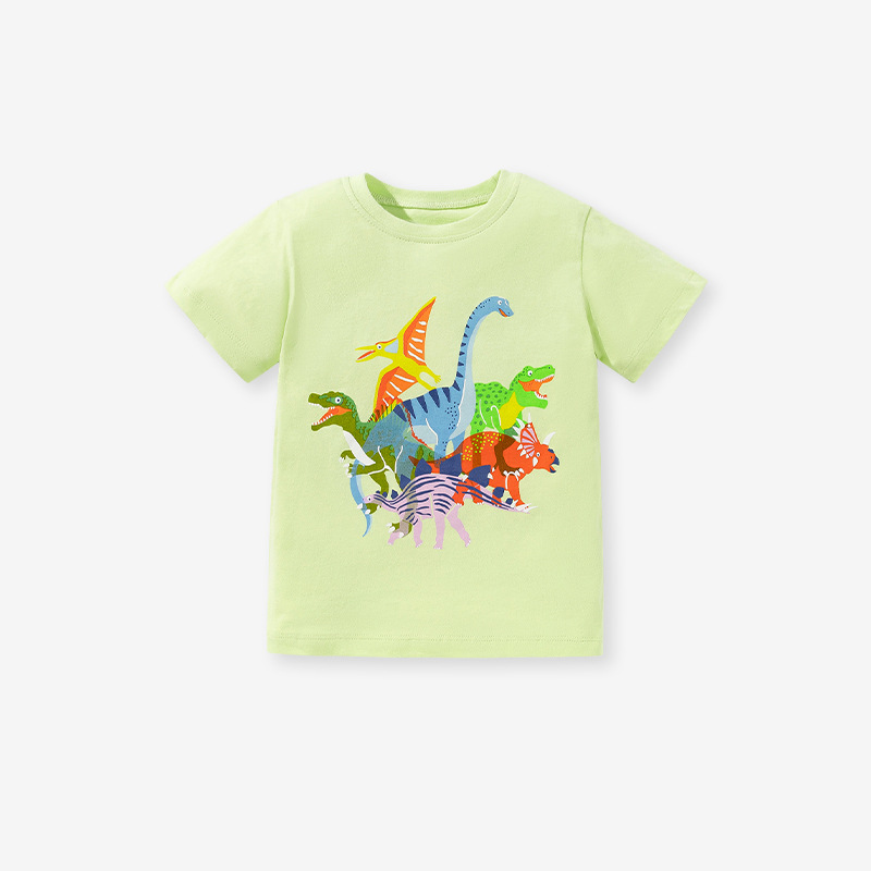 Girls COTTON T-shirt printing dinosaur JG5122 Camiseta para niñas