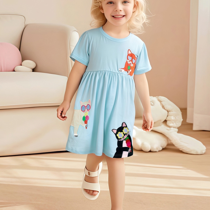 Girls cotton Dress JGS0040 Vestidos para niñas