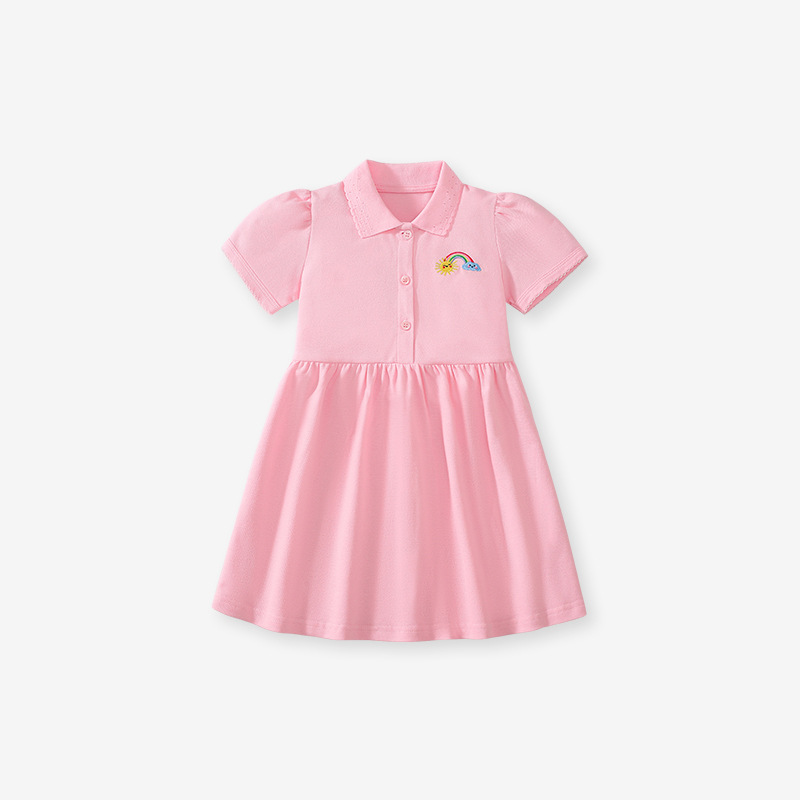 Girls polo shirt dress JBG3052 Niños ropa vestido