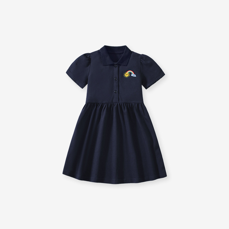 Girls polo shirt dress JBG3053 Niños ropa vestido