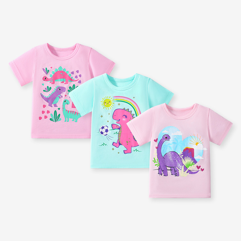 Girls COTTON T-shirt 3pcs JB5045 Camiseta para niñas