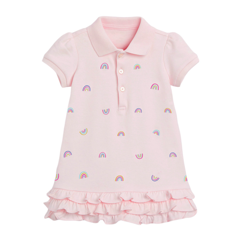 Girls cotton polo Dress JDS1035 Vestidos para niñas